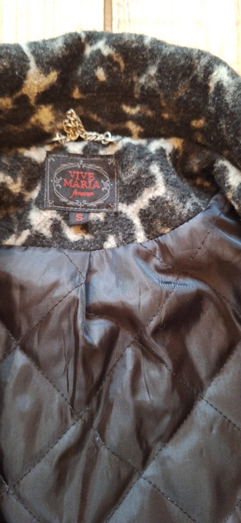 Halflange damesjas/ vintage peacoat Vive Maria maat S, Ophalen of Verzenden, Zo goed als nieuw, Maat 36 (S), Zwart