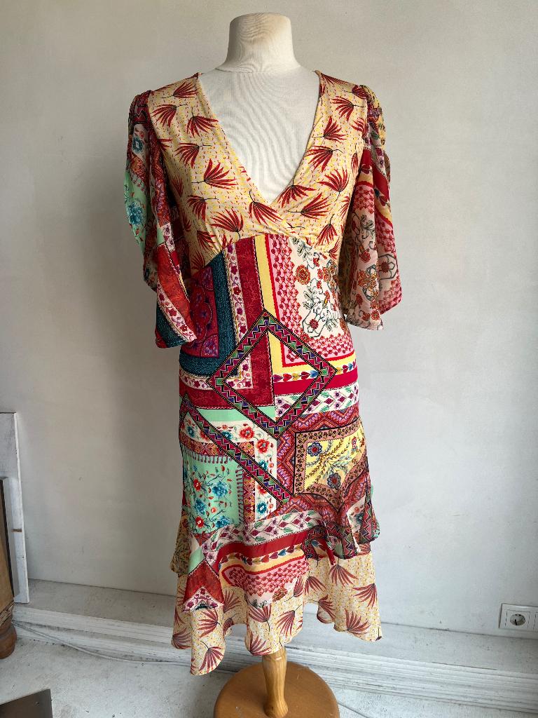 tessa koops jurk maat s, Kleding | Dames, Tessa koops, Verzenden, Zo goed als nieuw, Knielengte
