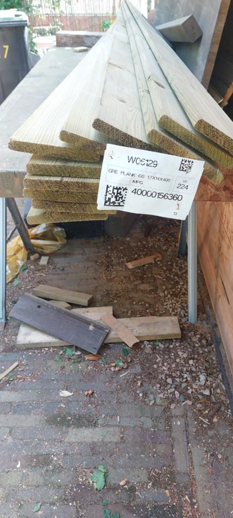 Tuinhout planken 4m, Ophalen, Overige houtsoorten, Minder dan 25 mm, Plank