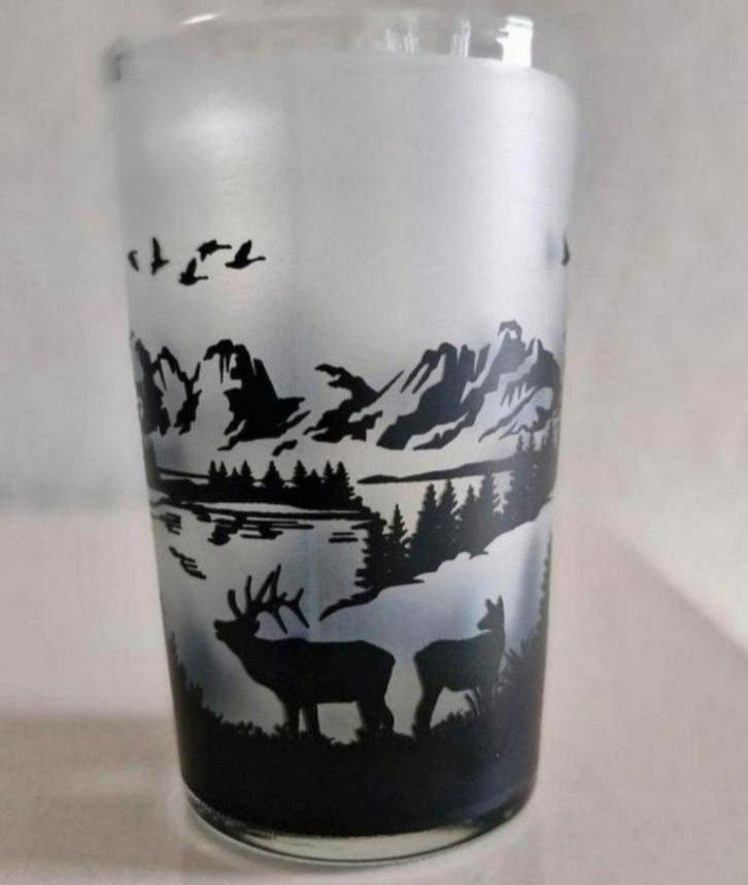 Glas met Herten opdrukken, Ophalen of Verzenden, Zo goed als nieuw