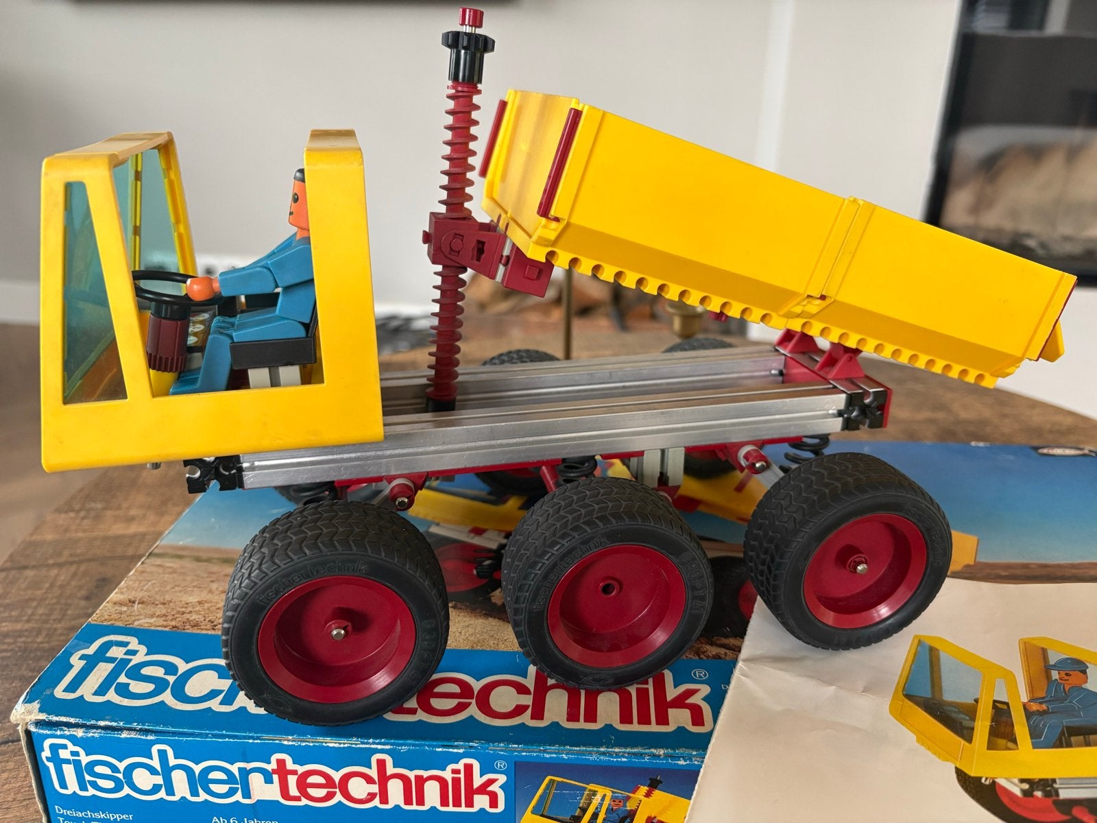 Fischertechnik kiepwagen met doos en bouwtekening, Kinderen en Baby's, Speelgoed | Bouwstenen, Ophalen, Gebruikt, Overige merken