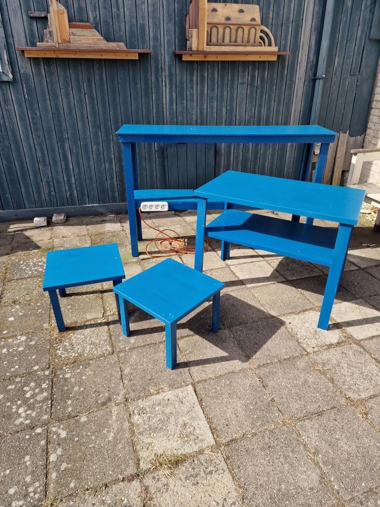 Lichtgewicht camping set - tafel en krukjes, Ophalen