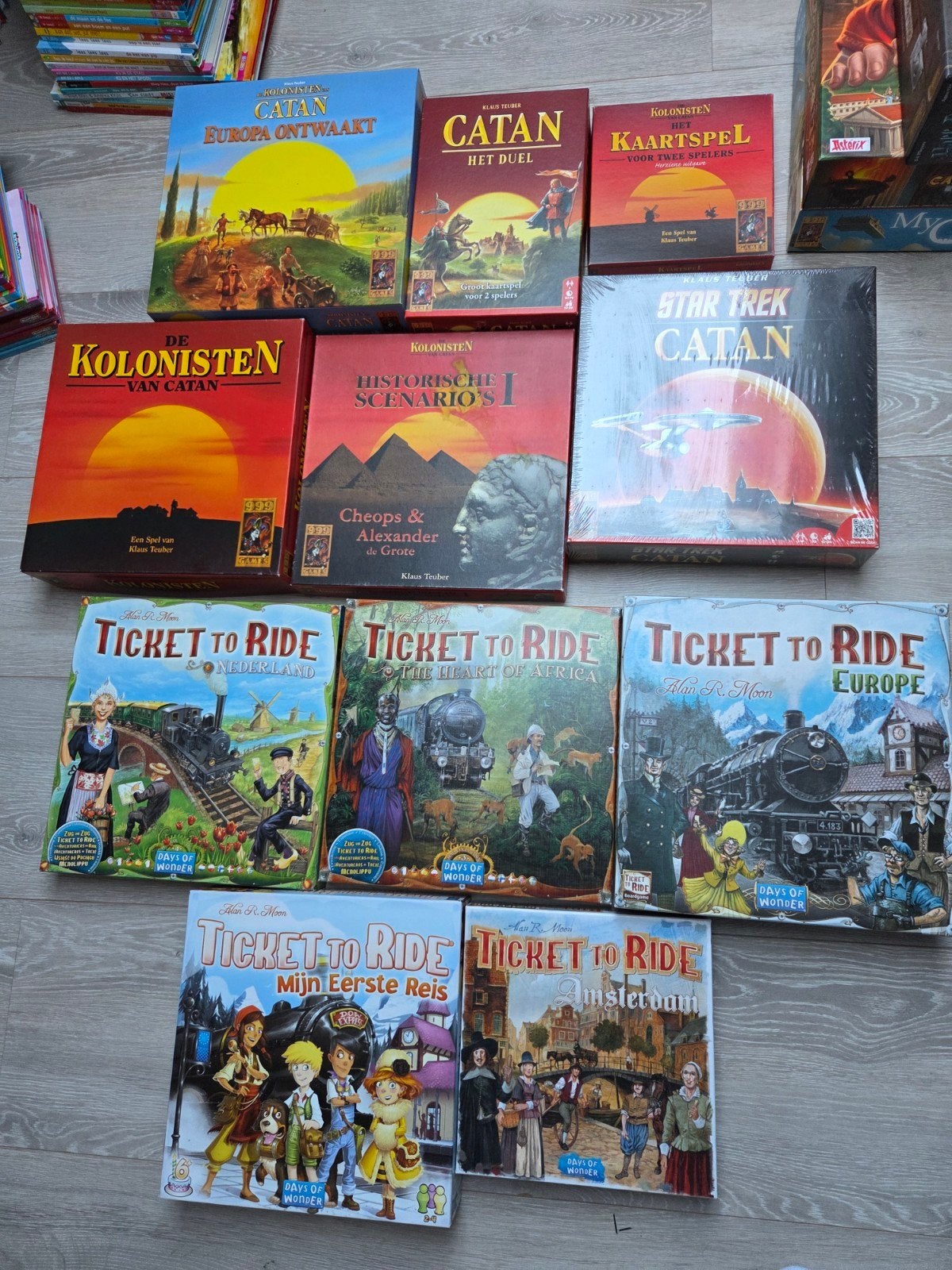 5x Ticket to Ride + 6x Kolonisten van Catan, Hobby en Vrije tijd, Gezelschapsspellen | Bordspellen, Ophalen of Verzenden