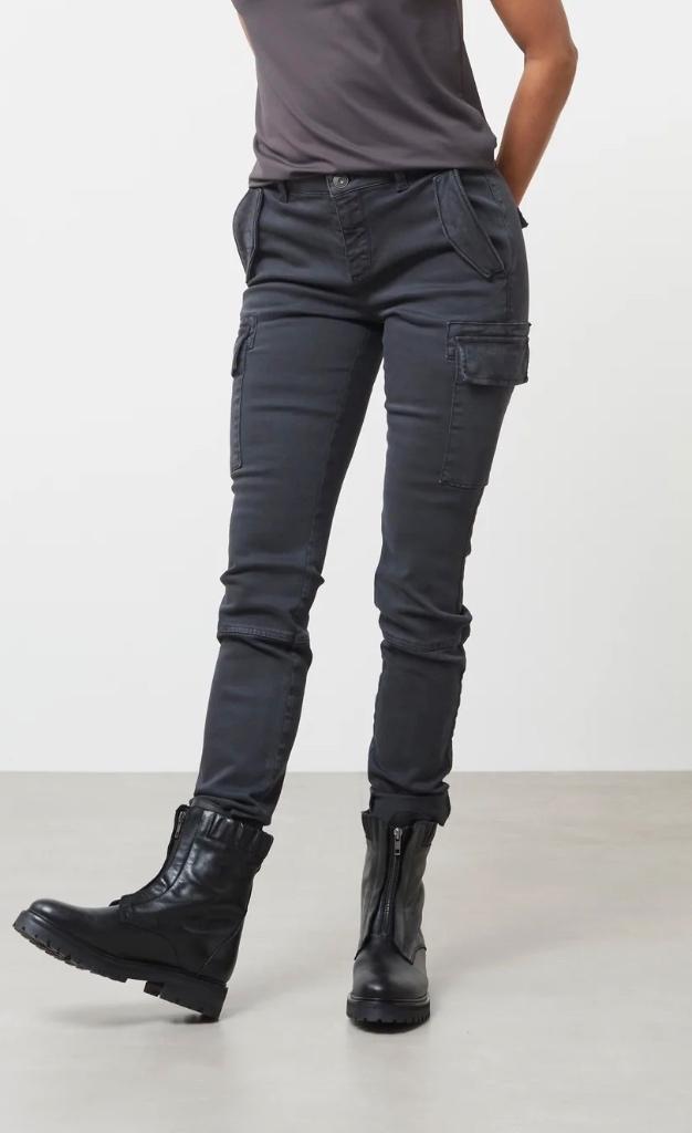 YAYA blauw grijze skinny cargo broek maat 34 nieuw, Blauw, Nieuw, Ophalen of Verzenden, Yaya