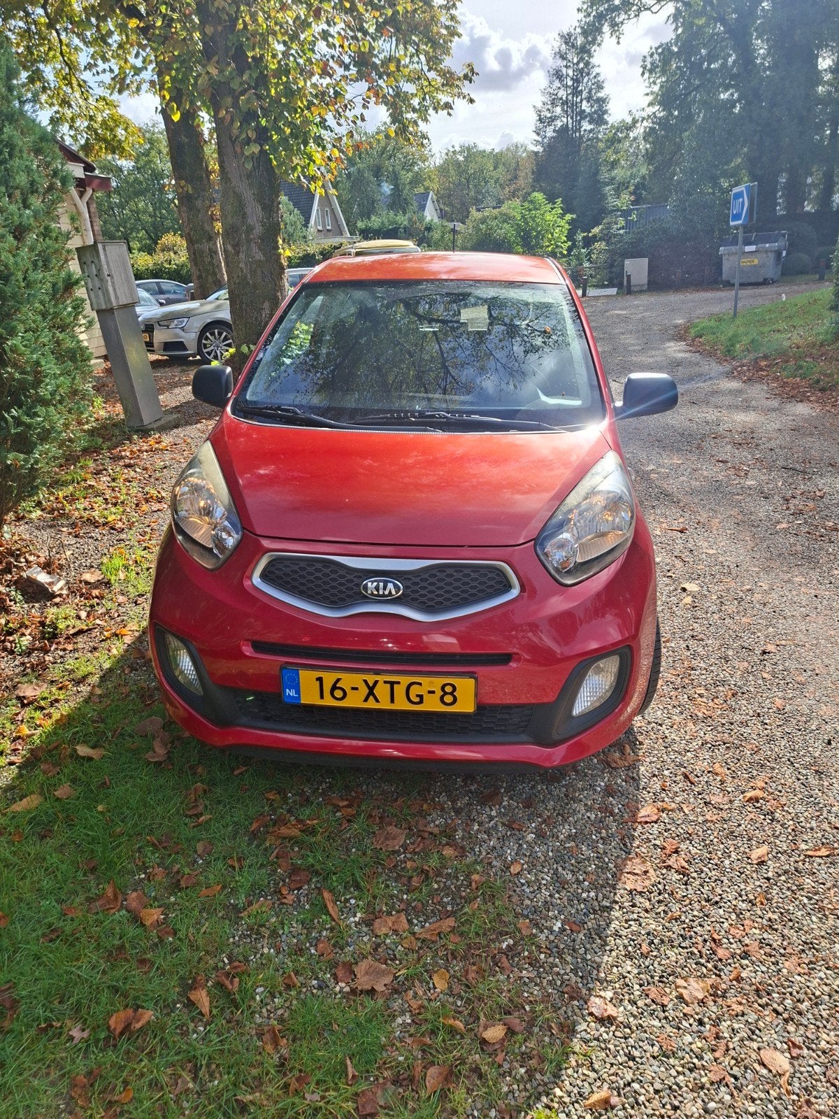 Kia Picanto 1.0 Cvvt 3-DRS 2013 Rood, Auto's, Voorwielaandrijving, Stof, Zwart, 400 kg