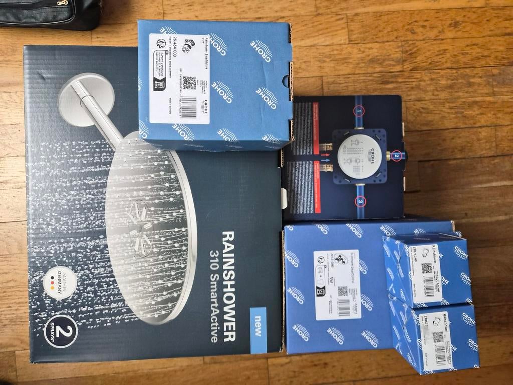 Grohe Grohtherm inbouw regendoucheset Cool sunrise, Ophalen, Nieuw, Rvs, Kraan