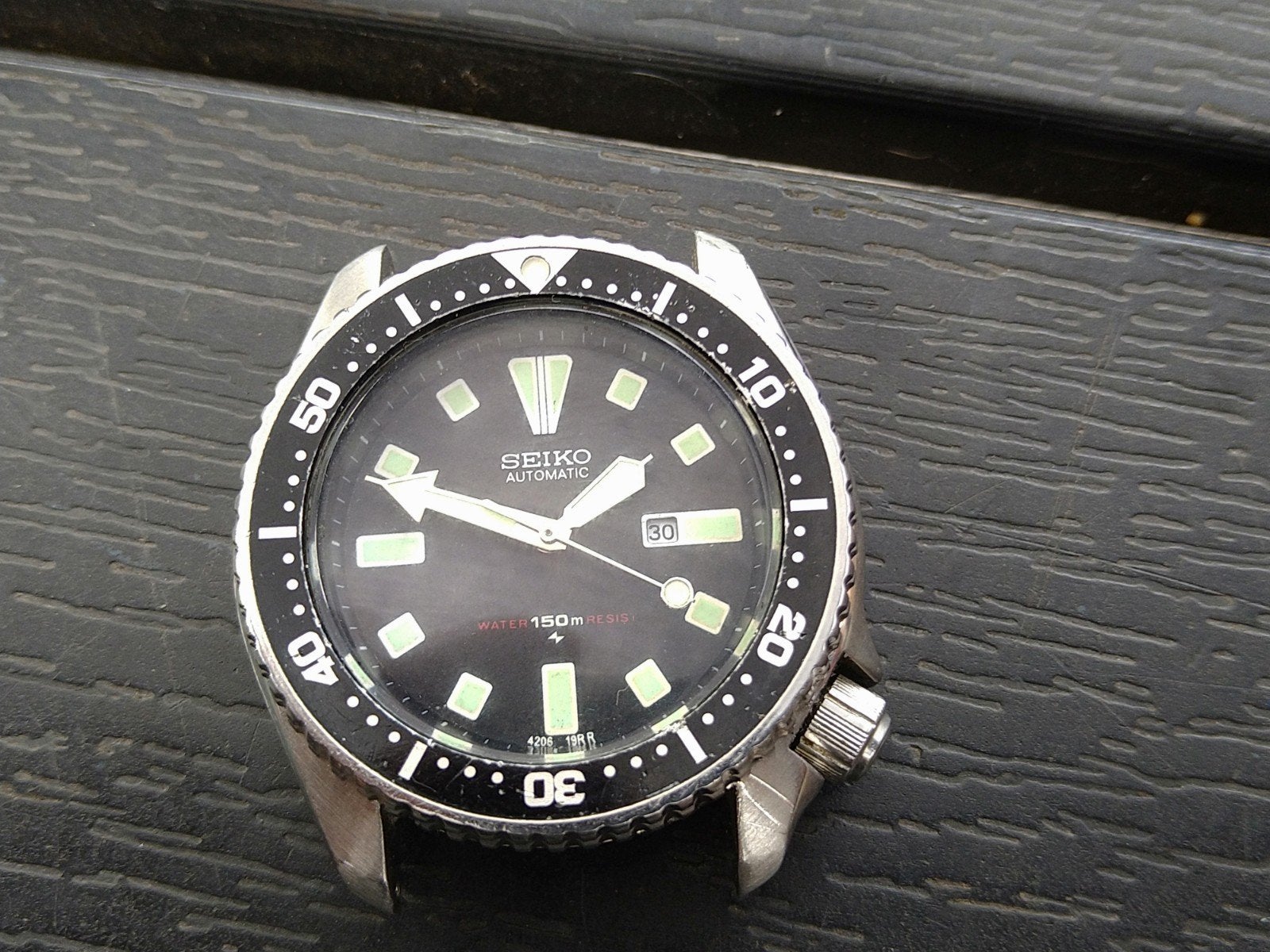 Seiko 4205-015T mid size diver dec 1984, Staal, Ophalen of Verzenden, Zo goed als nieuw, Seiko