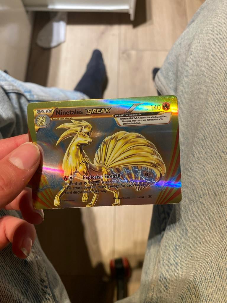 Pokémon Ninetales BREAK Foil Kaart - Zo goed als nieuw, Ophalen of Verzenden, Zo goed als nieuw, Losse kaart, Foil