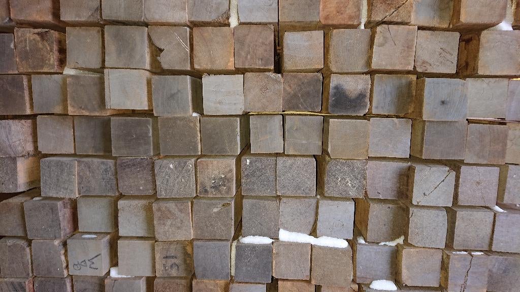 Aanbieding hardhout 7x7 2e keus, Ophalen, Planken, Nieuw, Hardhout