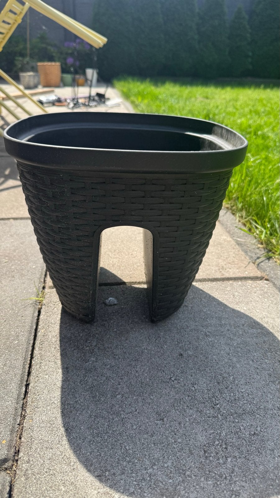 Emsa bloempot 30x26 cm, 9L, voor balkon of reling, Kunststof, Gebruikt, Balkon, Rond