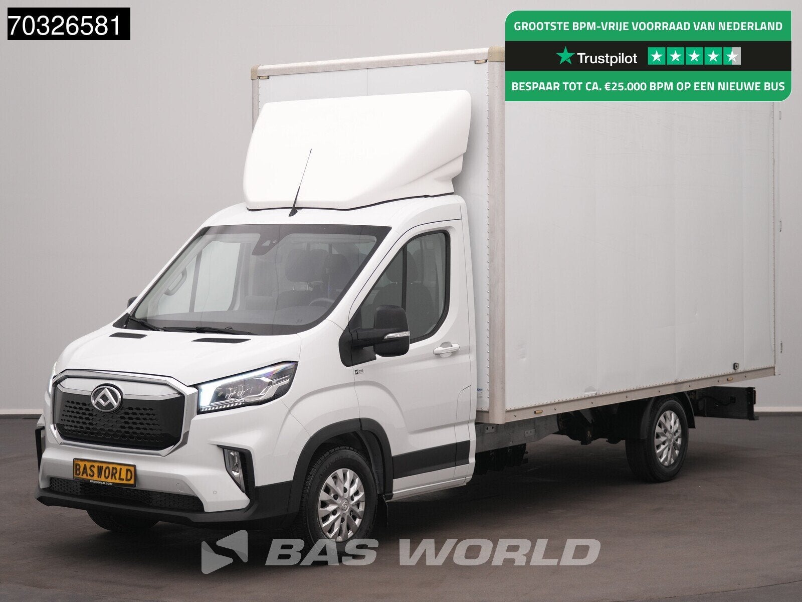 Maxus eDeliver 9 100% Elektrisch 65kWh Achterdeuren Bakwagen, Automaat, Stof, Gebruikt, 750 kg