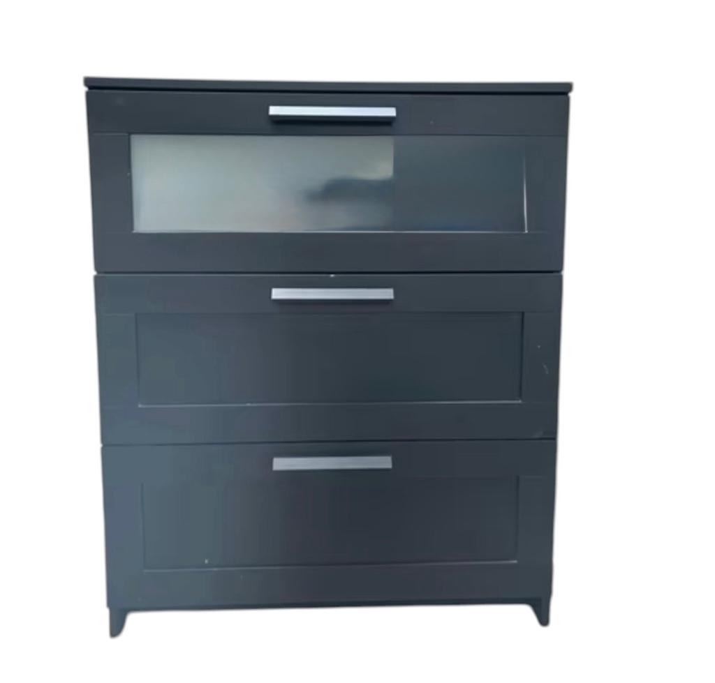 IKEA Brimnes kast 3 lades zwart, Huis en Inrichting, Ophalen, 50 tot 100 cm, Zo goed als nieuw, 3 of 4 laden