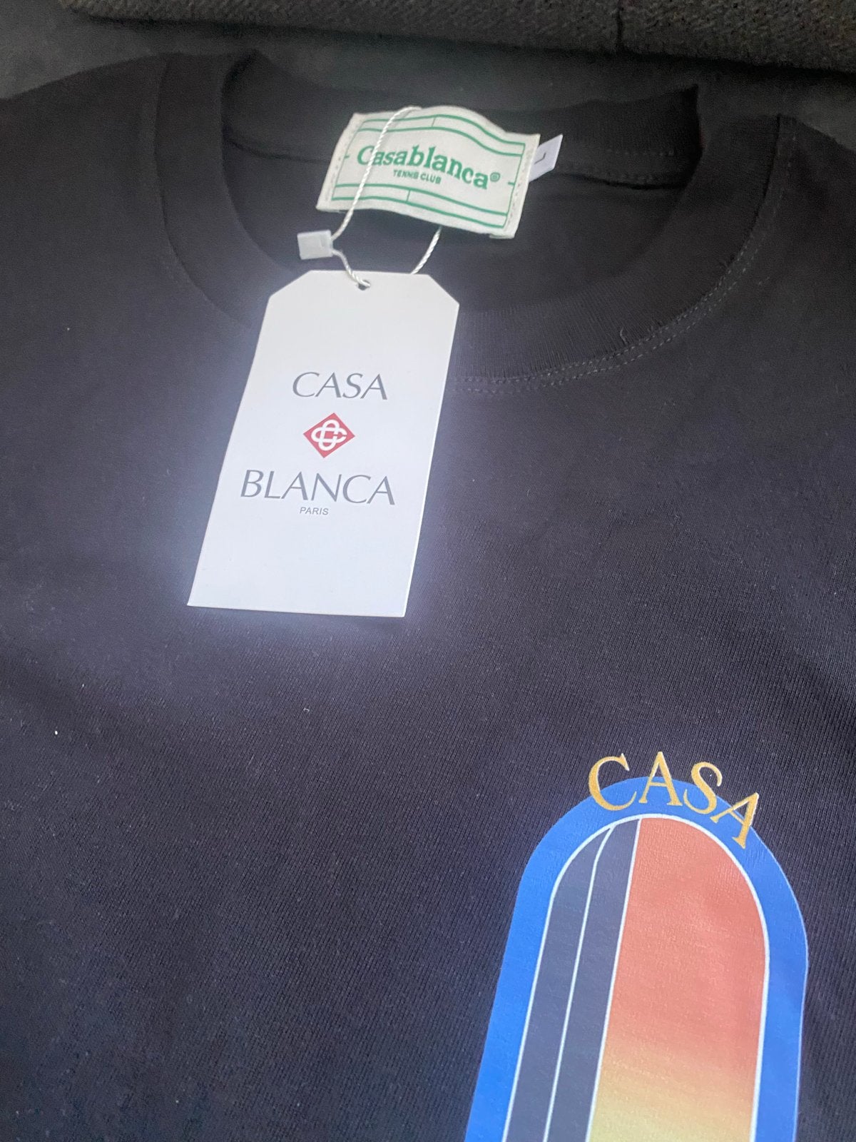 Casablanca T-shirt Zwart Maat L (valt als M) Nieuw, Ophalen of Verzenden, Nieuw, Maat 48/50 (M), Zwart