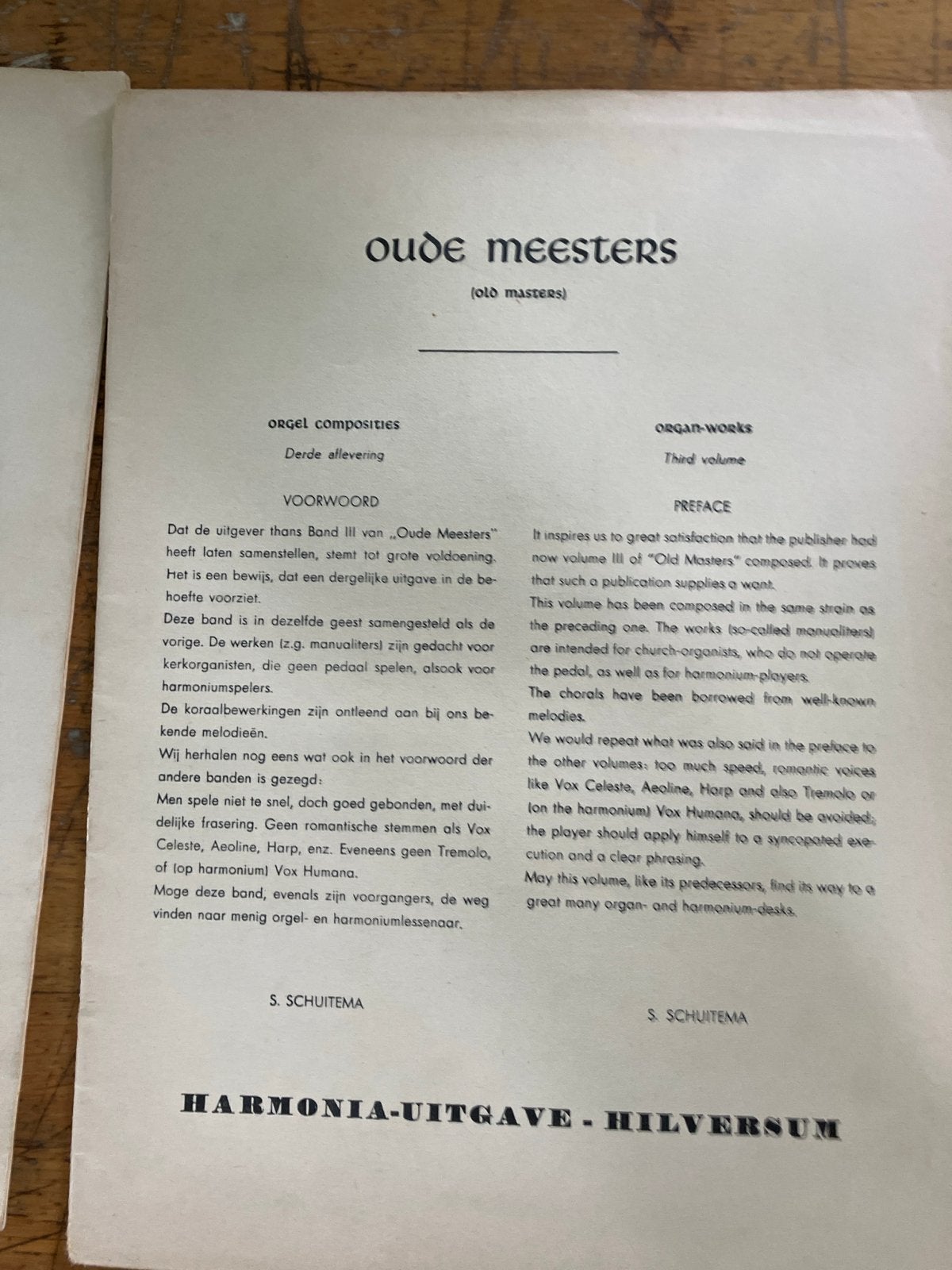 Oude Meesters Orgelcomposities - Deel III (Harmonia-Uitgave), Muziek en Instrumenten, Orgel, Gebruikt, Klassiek, Ophalen of Verzenden