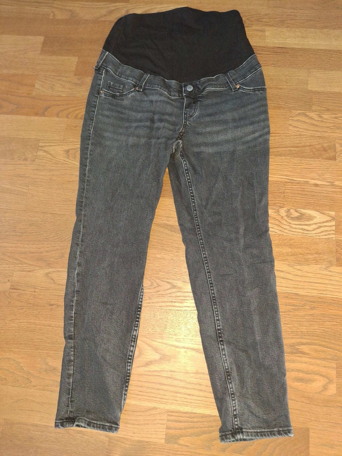 2 zwarte zwangerschaps broeken van H&M mamma., Maat 38/40 (M), H&M mamma, Zwart, Ophalen of Verzenden