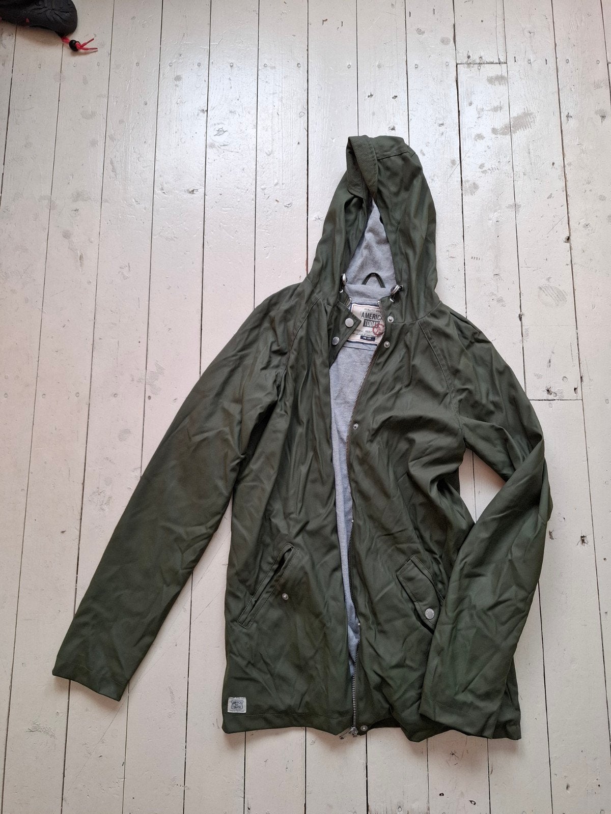 America Today regenjas groen maat 170/176, Kleding | Heren, Overige maten, Ophalen of Verzenden, Gedragen, Groen