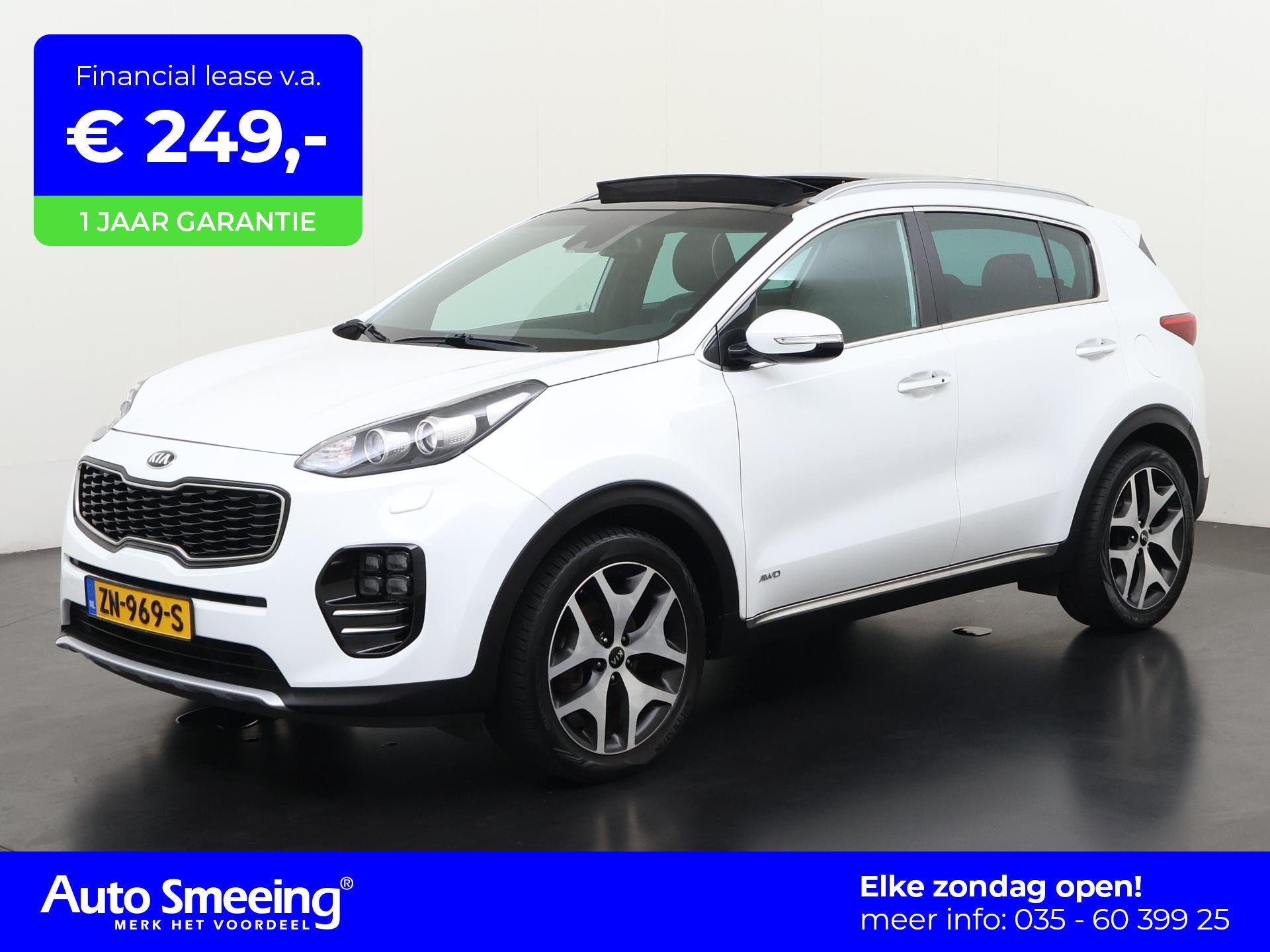 Kia Sportage 1.6 T-GDI 4WD GT-Line PlusLine | Panoramadak |, Auto's, Kia, 12 maanden, Gebruikt, 4 cilinders, Wit