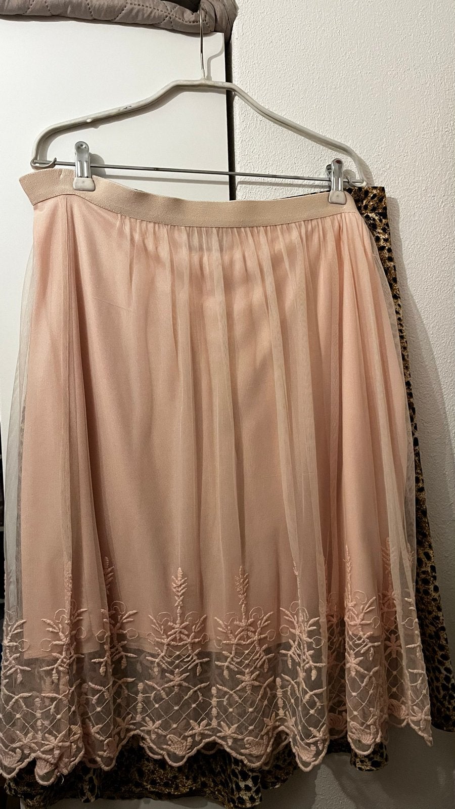 Roze tule rok met borduursel - Yessica, Maat 38/40 (M), Ophalen of Verzenden, Zo goed als nieuw, Knielengte