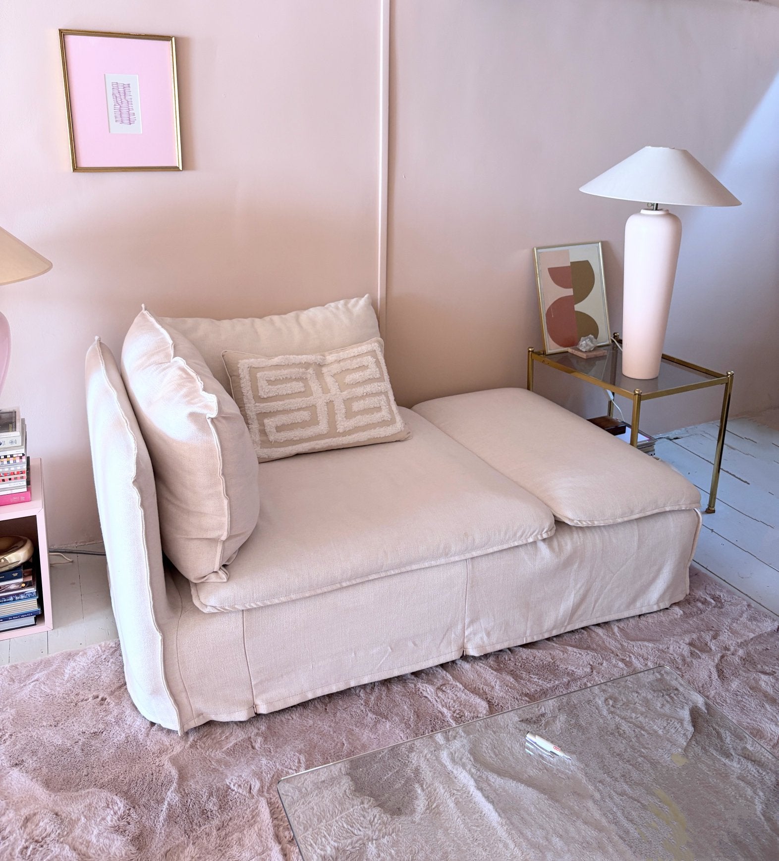 Soderhamn chaise longue element beige hoes, Ophalen, Eenpersoons, Zo goed als nieuw, Minder dan 150 cm
