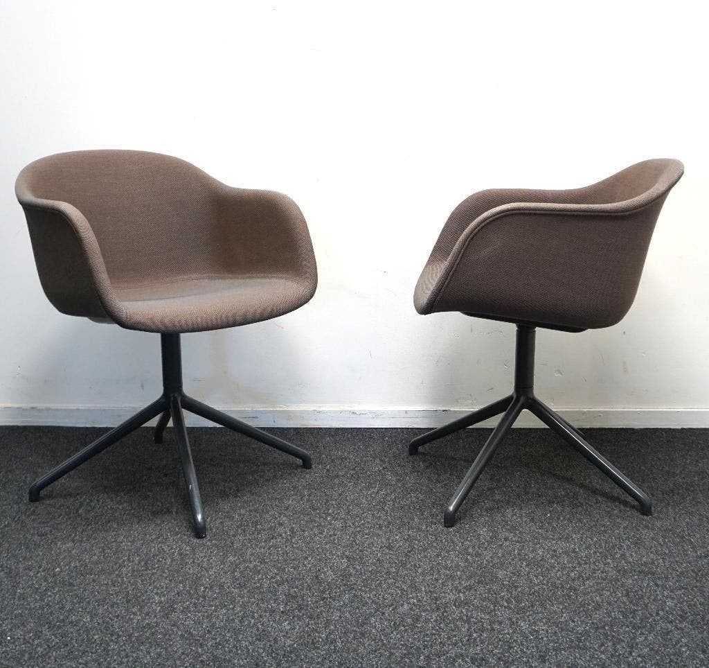 Muuto Fiber Vergaderstoelen | Bruin | Gemêleerd | Draaibaar