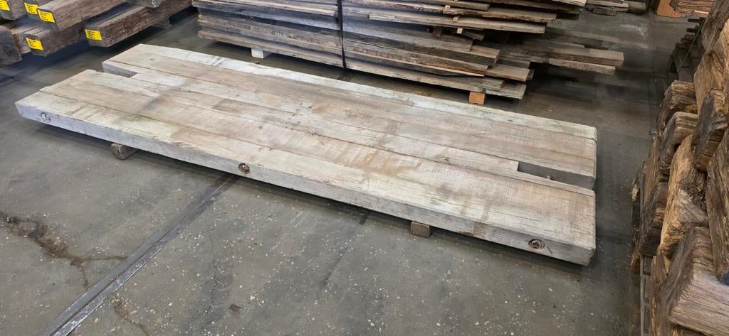 Nieuw draglineschot | 300 x 100 x 10 cm | Azobe, Gebruikt, Overige typen, Ophalen of Verzenden, 250 tot 300 cm