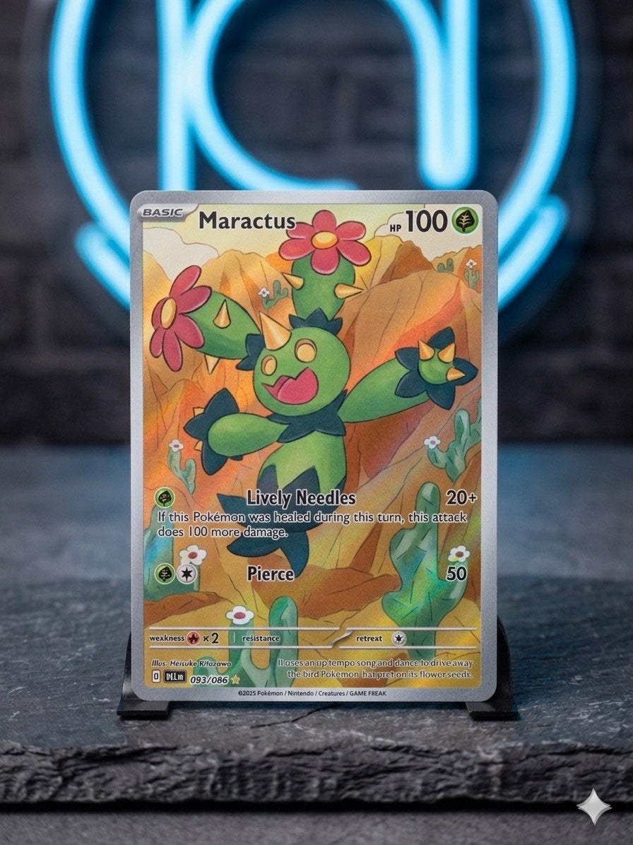 Maractus 093/086 Reverse Holo Pokémon Kaart, Ophalen of Verzenden, Zo goed als nieuw, Losse kaart, Foil