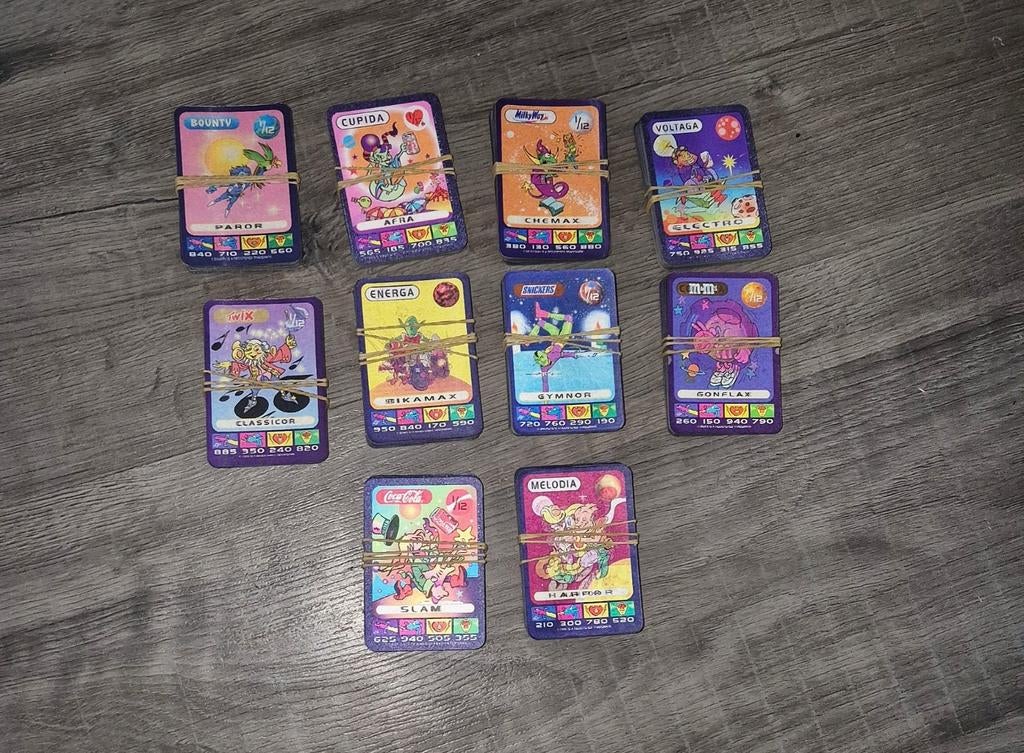 Spacix kaarten 10 complete setjes 12/12 in nette staat, Ophalen of Verzenden, Meerdere kaarten