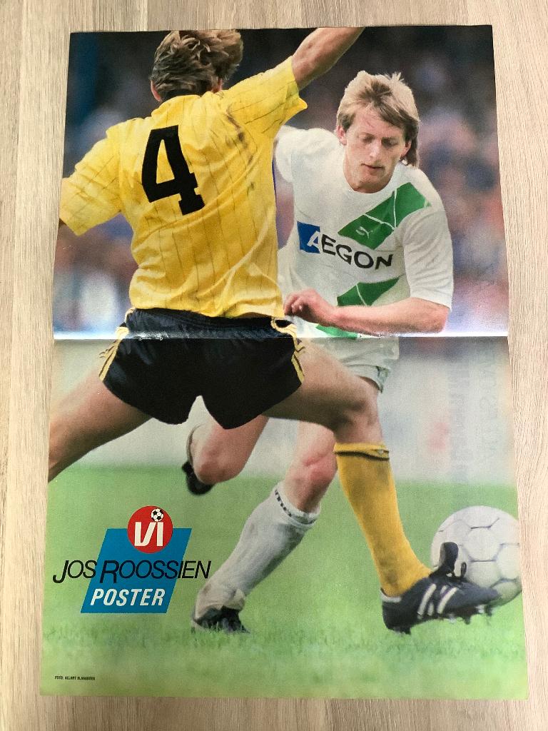 Poster Jos Roossien Half Jaren 80 bij FC Groningen, Ophalen of Verzenden, Zo goed als nieuw, Overige binnenlandse clubs, Poster, Plaatje of Sticker