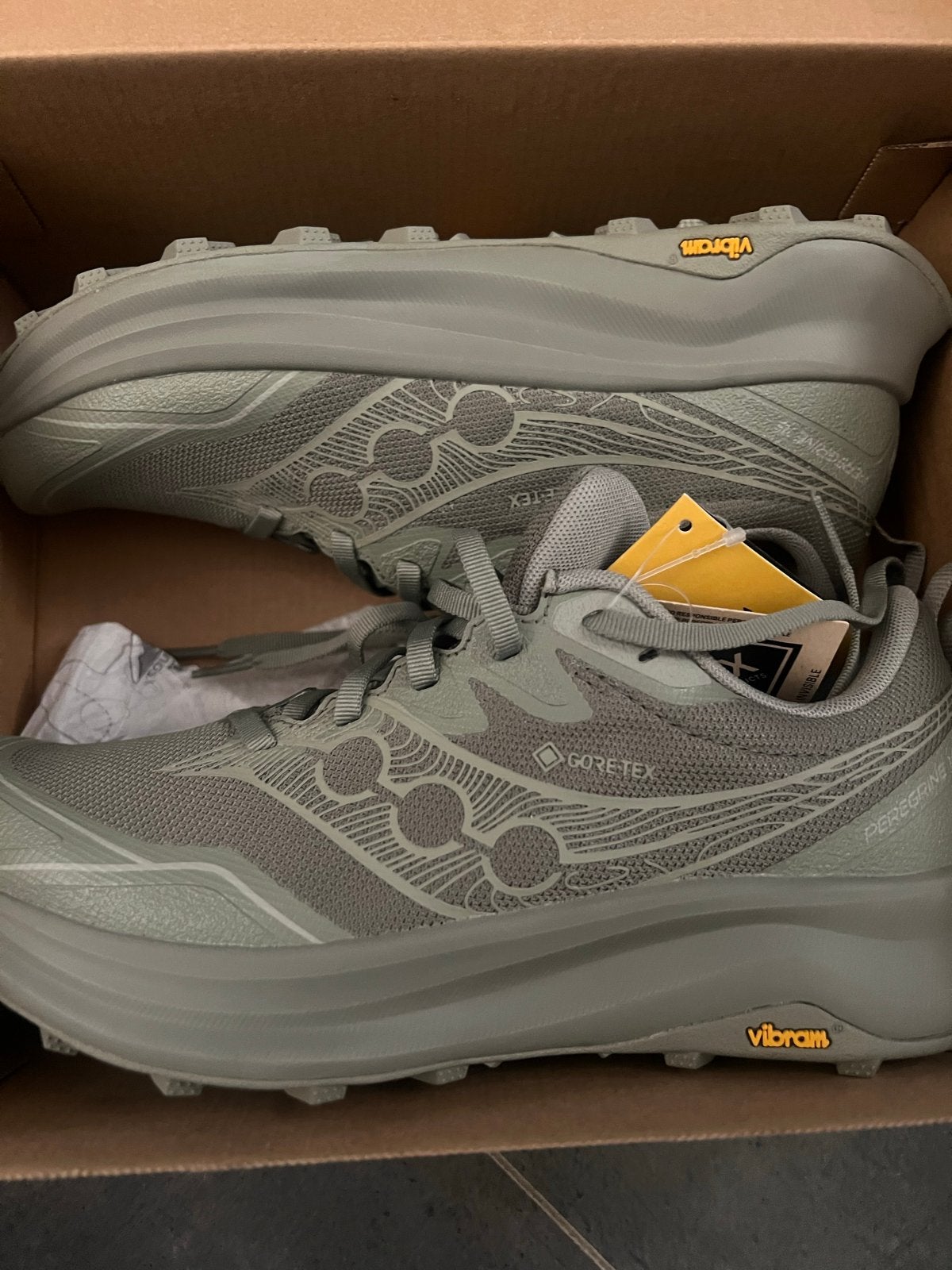 Nieuwe Saucony Peregrine 16 GTX wandelschoenen - Maat 38.5, Verzenden, Nieuw, Groen, Wandelschoenen