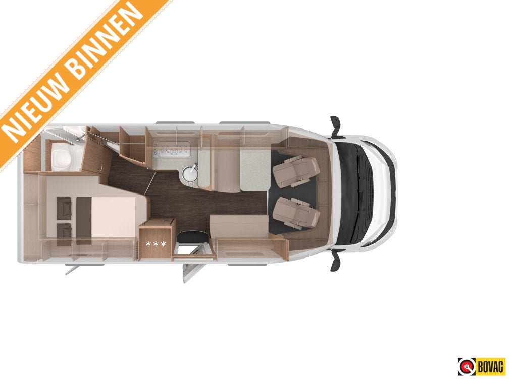Knaus L!ve Ti 650 MF AUTOMAAT FRANSBED!, Caravans en Kamperen, Automaat, Ringverwarming, Fiat, 6 tot 7 meter