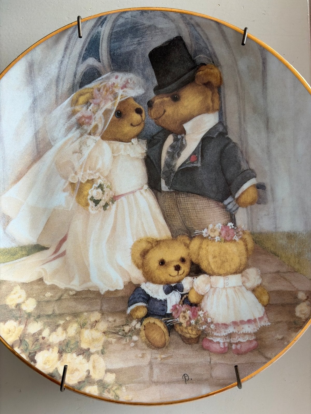 Franklin Mint 'Just Married' sierbord - Limited Edition, Ophalen of Verzenden, Zo goed als nieuw, Porselein, Bord of Schaal