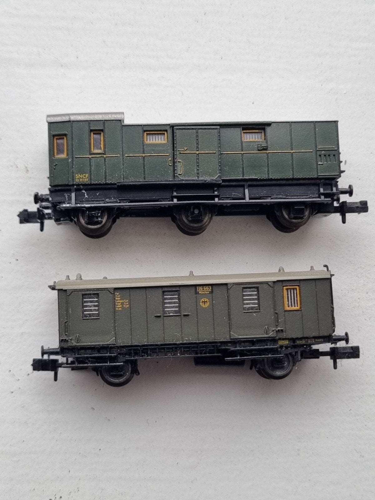 2x Piccolo N spoor wagons - Gebruikt, Ophalen of Verzenden, Gebruikt, Wagon, Fleischmann