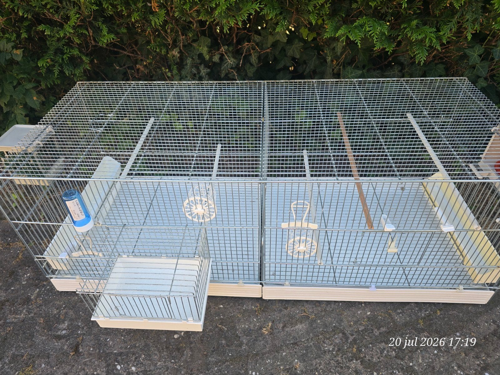 Vogelkooi/ kweekkooi/ Uitvliegkooi met alles erop en eraan!, Dieren en Toebehoren, Vogels | Hokken en Kooien, Ophalen, Metaal