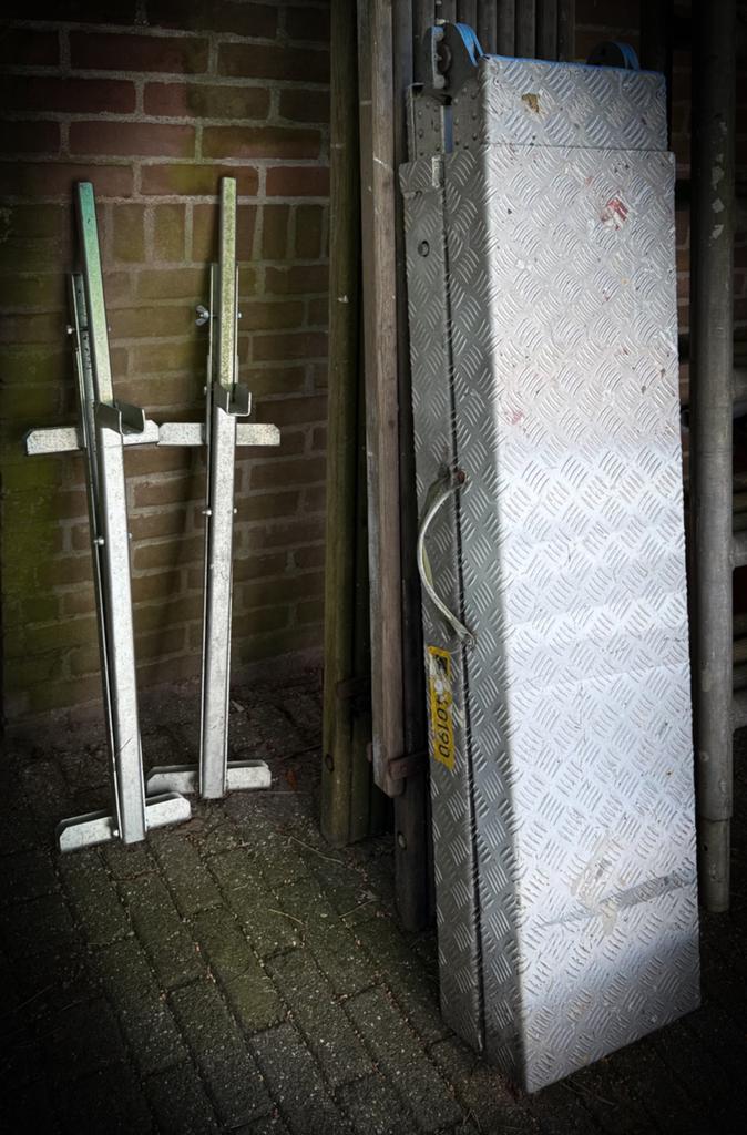 3 schuifplanken + 2 panlat bokken, Doe-het-zelf en Verbouw, Steigers, Ophalen, Zo goed als nieuw, Overige typen, Minder dan 2 meter