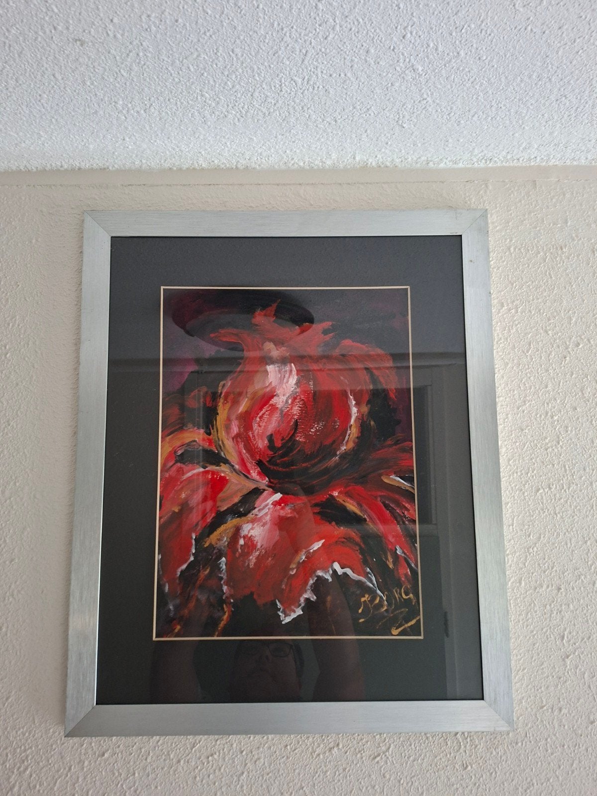 J. Borg – Expressief bloemstilleven (tulp), Ophalen