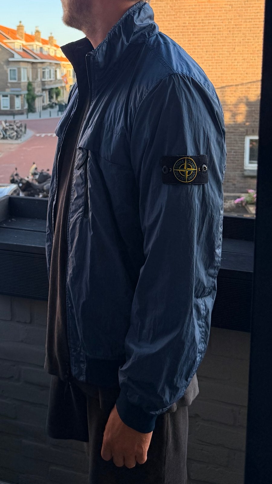 Stone Island Windstopper Origineel Maat M, Ophalen of Verzenden, Zo goed als nieuw, Maat 48/50 (M), Blauw