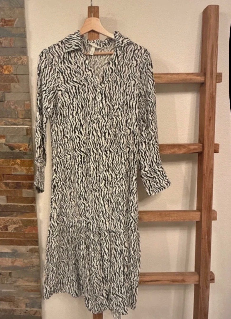 Zwart-wit zebraprint jurk, Maat 38/40 (M), Zwart, Nieuw, Ophalen of Verzenden