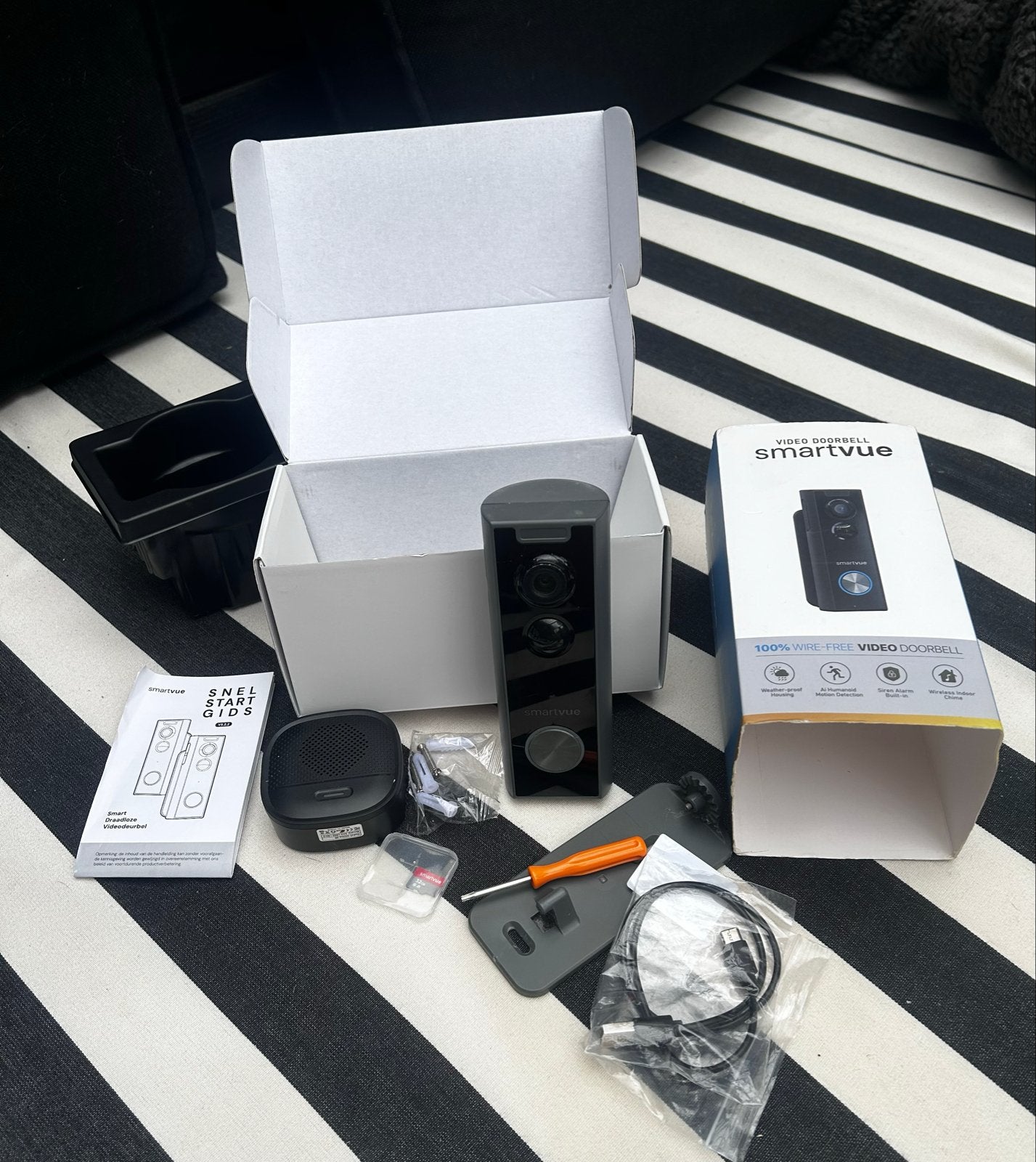 Complete Smartvue Draadloze Video Deurbel met Camera, Ophalen of Verzenden, Bewegingsdetectiesensor, Gebruikt, Draadloos