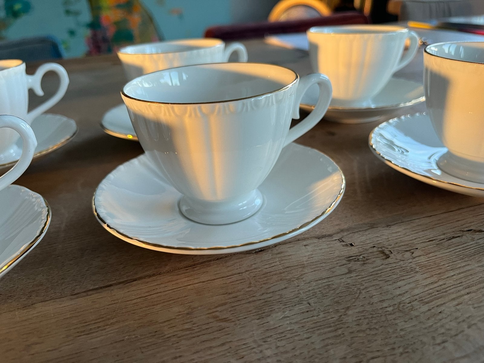 Marlborough Bone China kop en schotel set (6 stuks), Ophalen