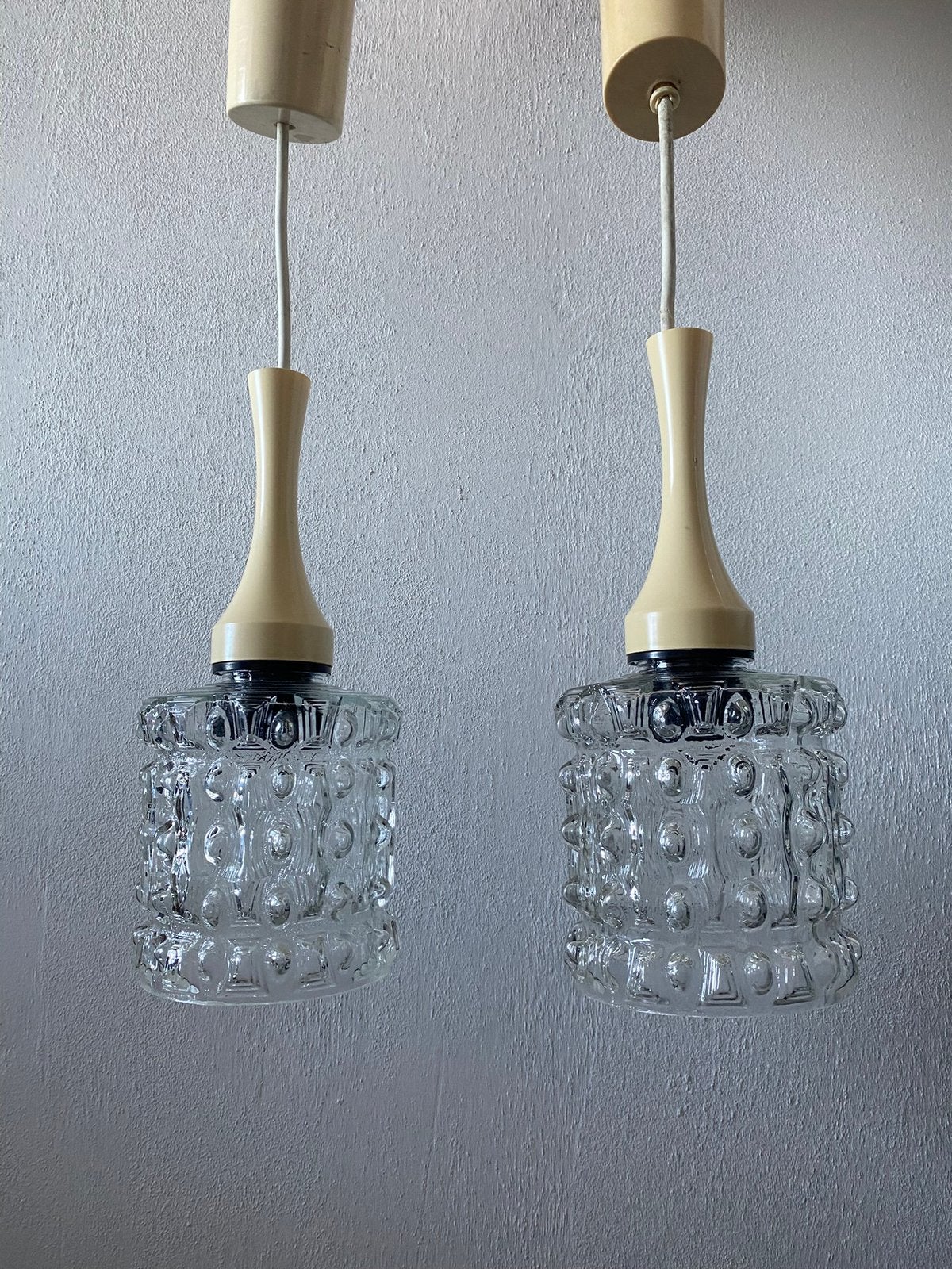 Vintage hanglampen Space Age 60s 70s retro, Ophalen, Zo goed als nieuw, Glas, Retro