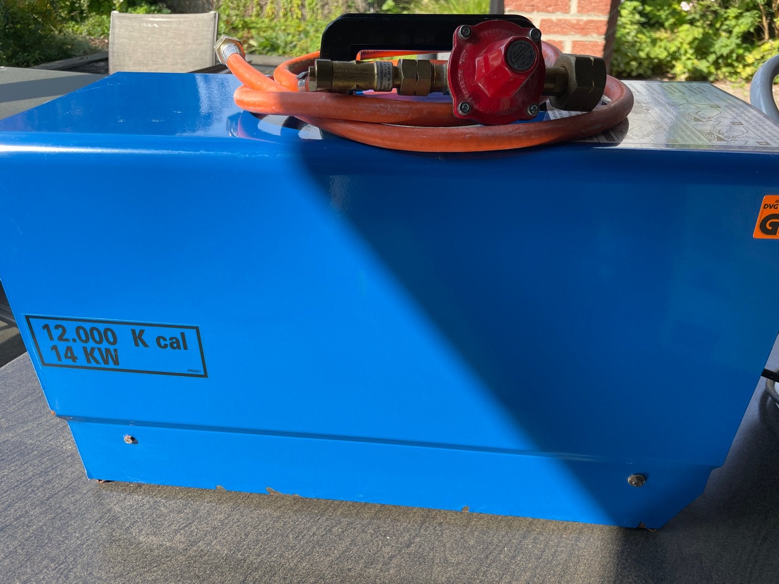 ITM Warmgas W50 Heater - 14 KW - Blauw, Doe-het-zelf en Verbouw, Ophalen, 30 tot 80 cm, Gebruikt, Kachel
