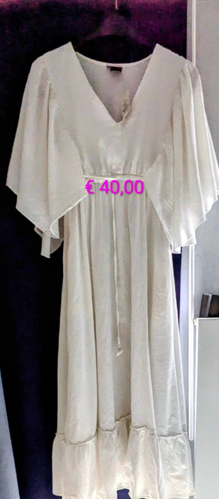 Ibiza look witte jurk mtn 38/40, Overige typen, Wit, Nieuw, Ophalen