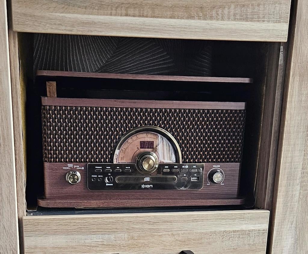 Ion Superior LP - Retro Muziekcentrum met Platenspeler, Ophalen, Zo goed als nieuw, Tuner of Radio, Overige merken