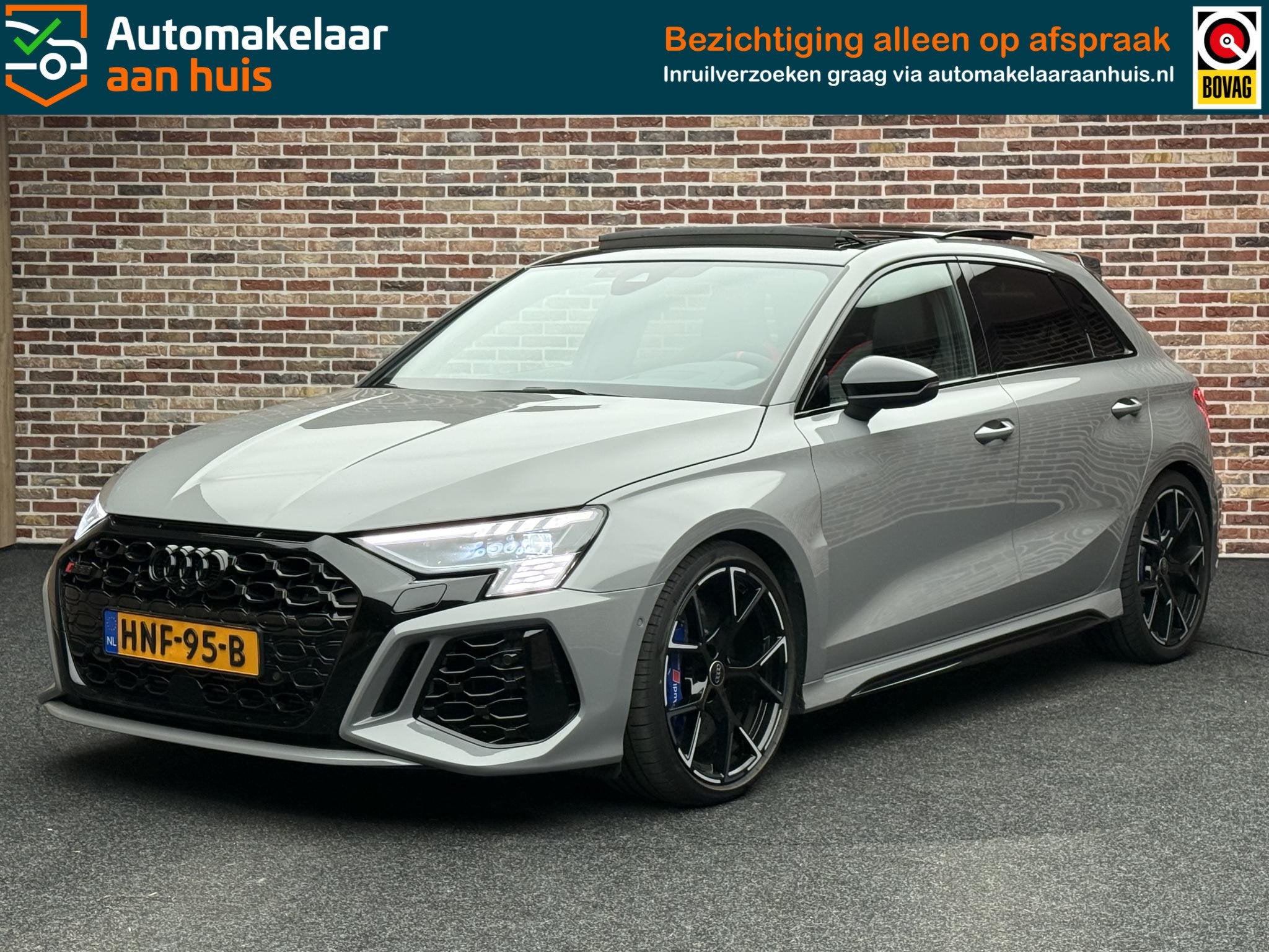 Audi RS3 2.5TFSI RS 3 quattro Keramisch Headup Panorama Nard, Auto's, Audi, Automaat, Gebruikt, RS3, Bedrijf