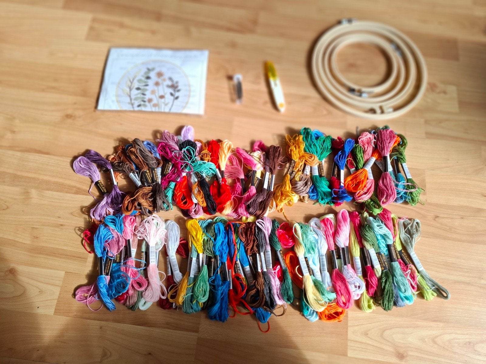 borduurpakket: 1 project, 100 strengen, ringen, Hobby en Vrije tijd, Ophalen of Verzenden, Nieuw, Handborduren, Borduurpakket