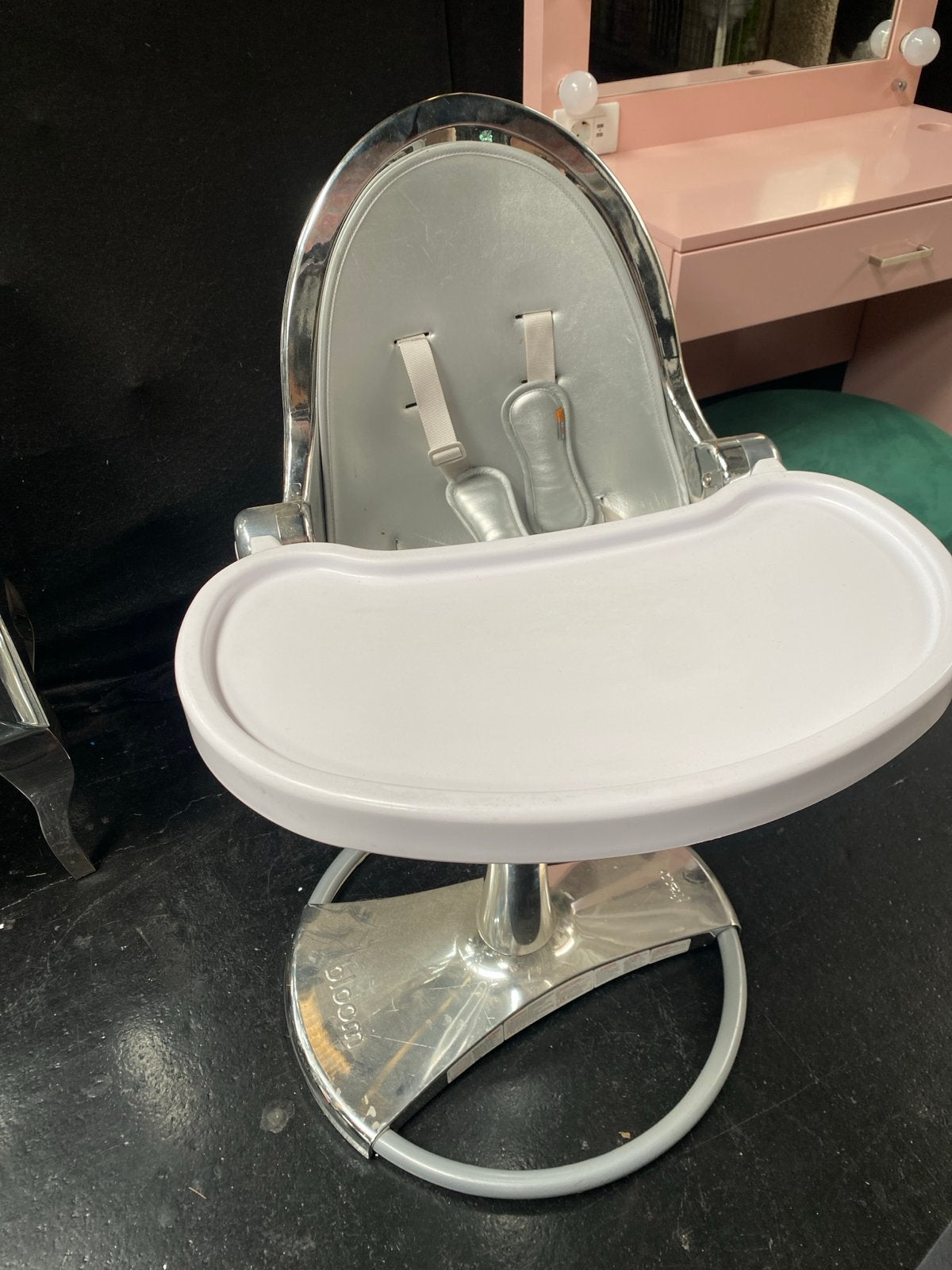 Bloom Fresco Chrome kinderstoel met eetblad, Kinderen en Baby's, Kinderstoelen, Ophalen of Verzenden, Gebruikt, Overige typen