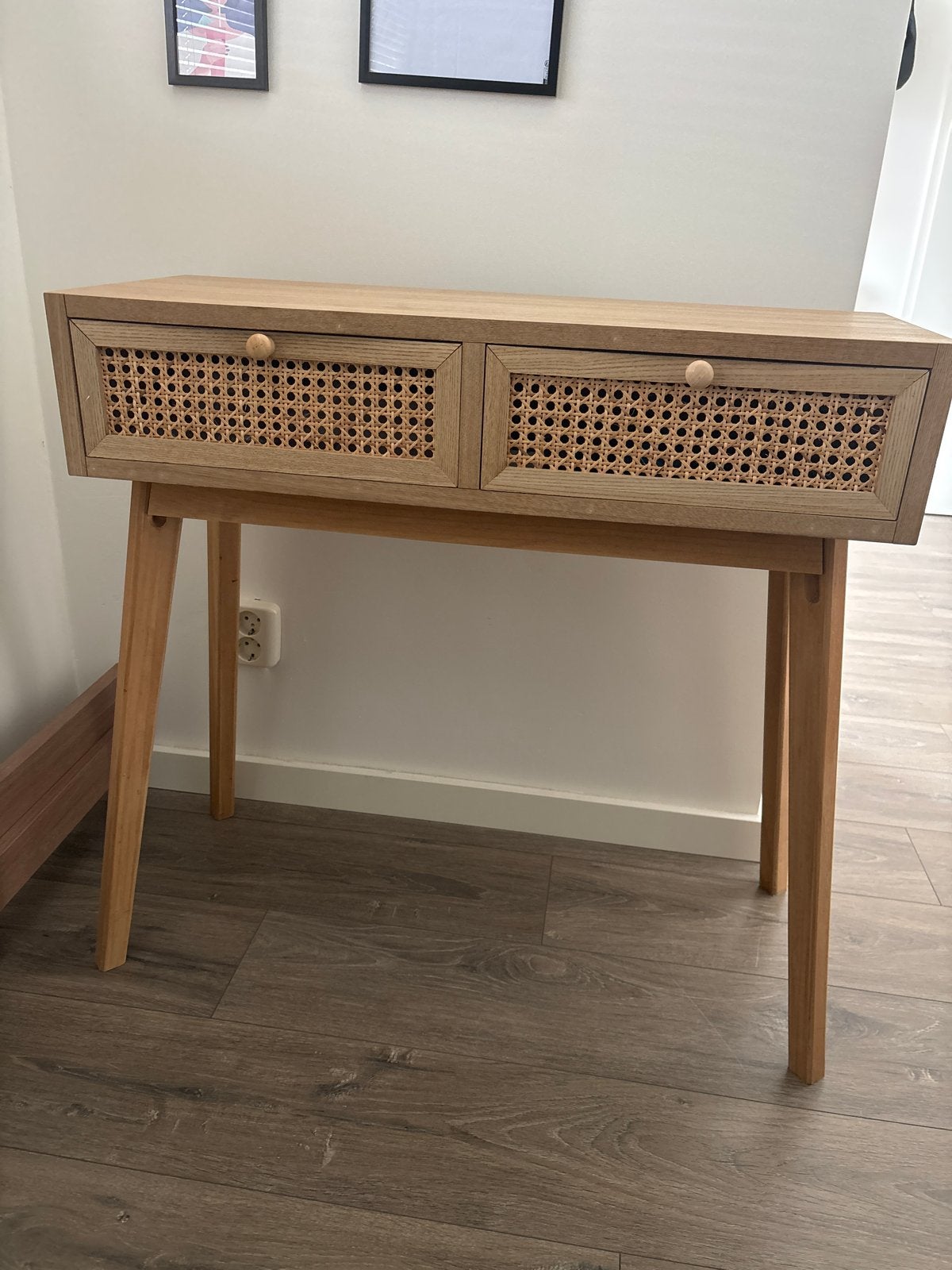 Dressoir / Nachtkastje met rotan lades - 80x30x78cm, Huis en Inrichting, Kasten | Dressoirs, Ophalen, Gebruikt, 50 tot 100 cm