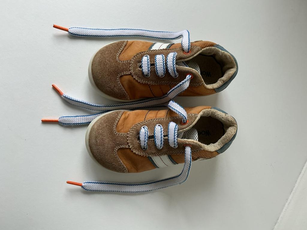 Mooie Woeffies kinderschoenen, bruin suède, maat 23, Ophalen of Verzenden, Gebruikt, Jongen of Meisje, Schoenen