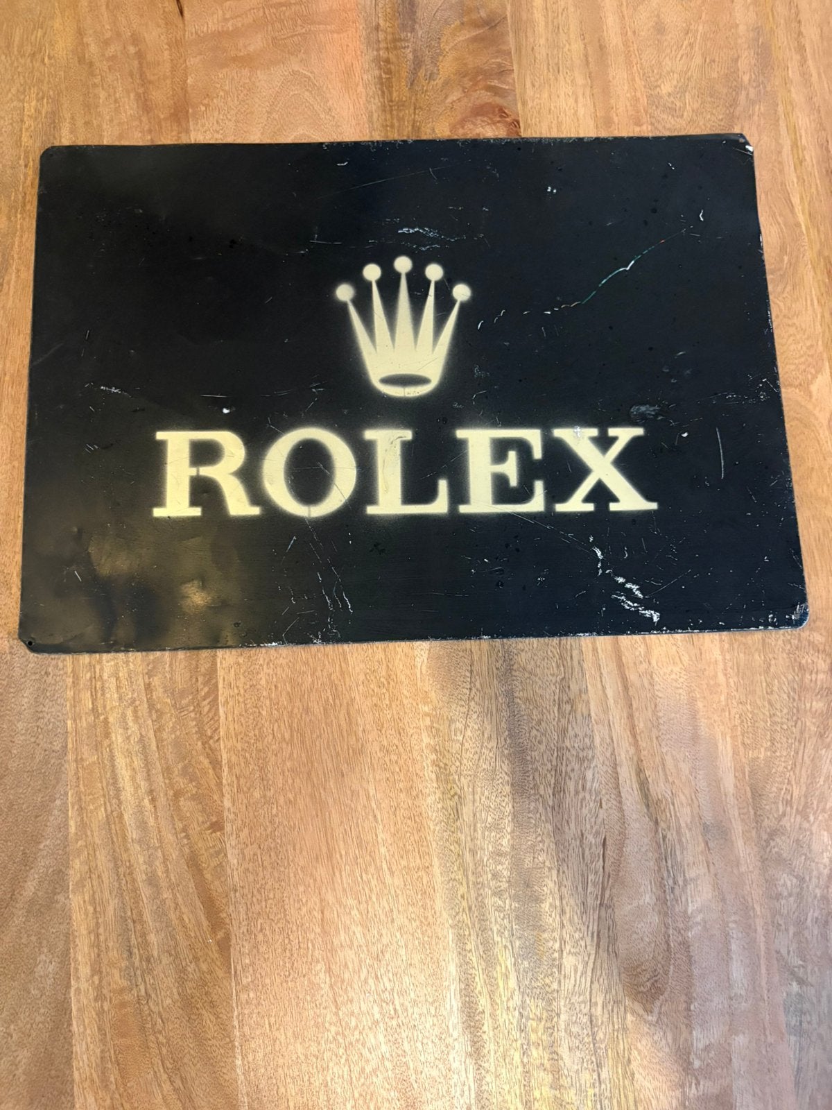 Blikken bord rolex, Ophalen of Verzenden, Gebruikt, Reclamebord