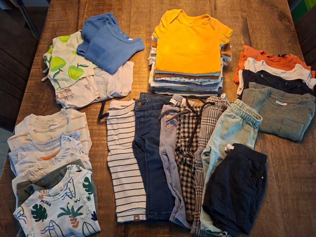 Kledingbundel maat 74 - Rompers en meer, Kinderen en Baby's, Babykleding | Maat 80, Ophalen of Verzenden, Gebruikt, Jongetje of Meisje